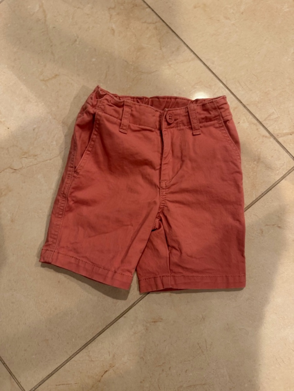 Kid's Casual Salmon Colored Cotton Shorts
